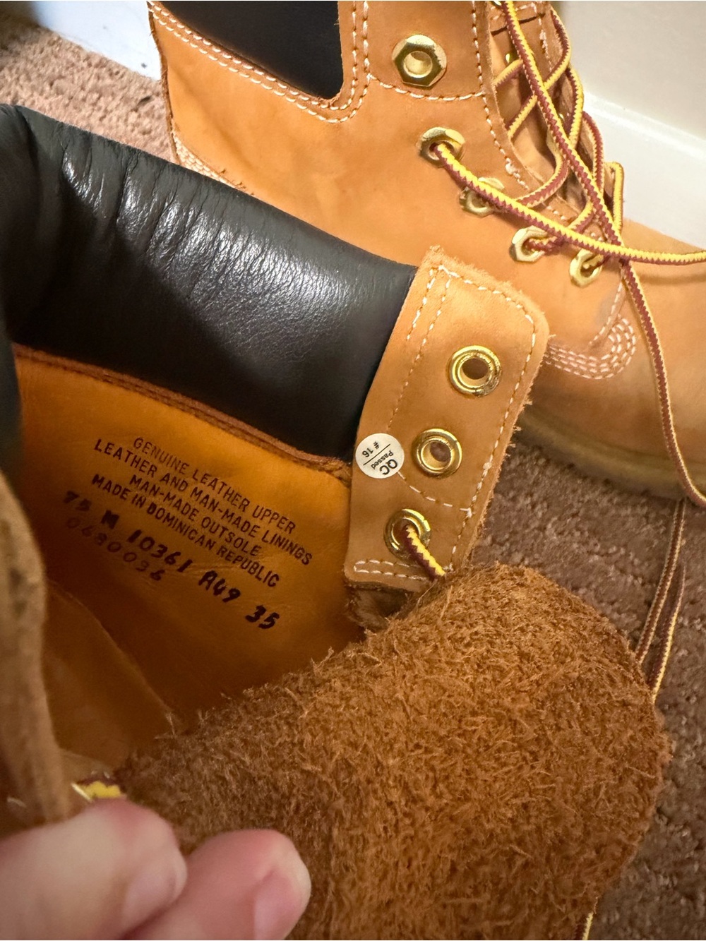 Timberland Wheat Brown Women's Combat Boots - Picture 5 of 7